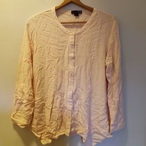 JW Style Button-Front Pintuck Blouse ~ Free Shipping! ☆